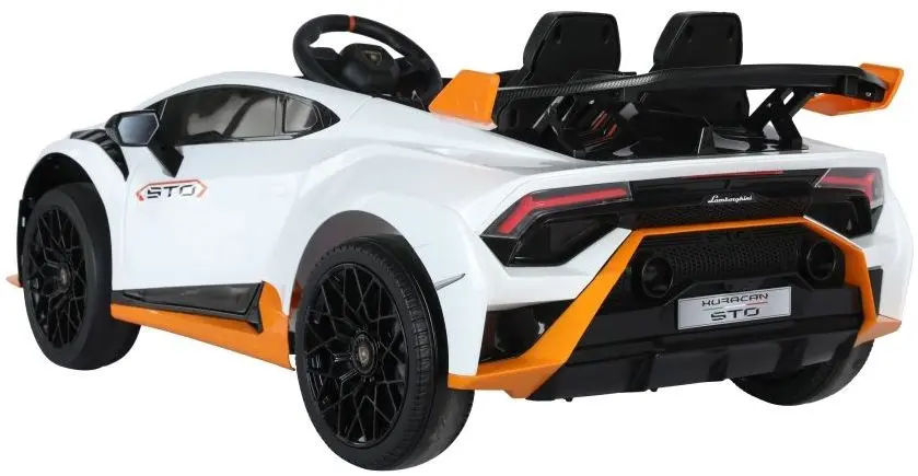 Masinuta electrica Lean Cars Lamborghini Sto Drift (White) - 2