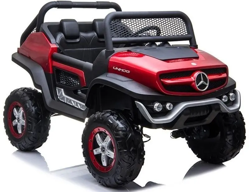 Masinuta electrica Lean Cars Unimog Mercedes 3968 (Red/Black) - 4