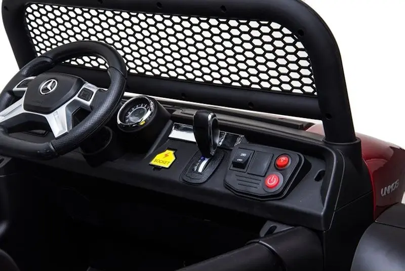 Masinuta electrica Lean Cars Unimog Mercedes 3968 (Red/Black) - 6