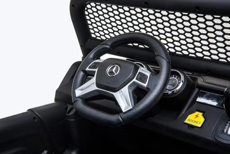 Masinuta electrica Lean Cars Unimog Mercedes 3968 (Red/Black) - 8