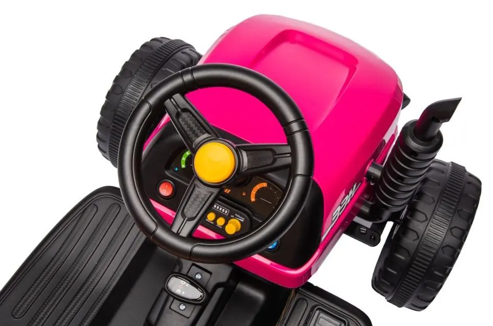 Tractor electric cu remorca Lean Cars BBH-030 (Pink) - 15