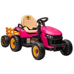 Электротрактор с прицепом Lean Cars BBH-030 (Pink)