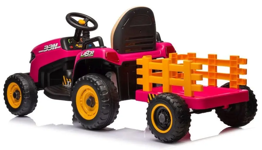 Tractor electric cu remorca Lean Cars BBH-030 (Pink) - 4