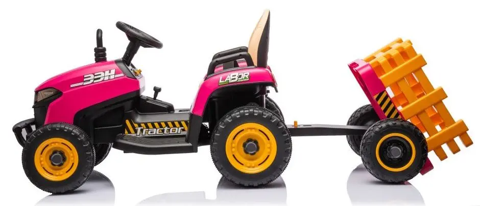 Tractor electric cu remorca Lean Cars BBH-030 (Pink) - 6