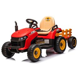 Электротрактор с прицепом Lean Cars BBH-030 (Red) Thumb