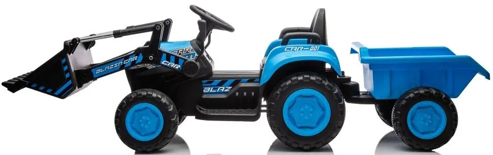 Tractor electric cu remorcă Lean Cars BW-X002A (Blue/Black) - 4