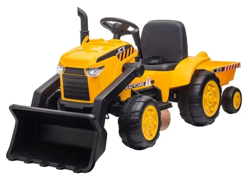 Tractor electric cu remorca Lean Cars S617 (Yellow)