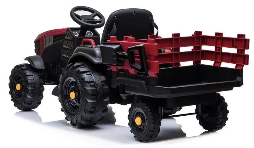 Tractor electric cu remorca Lean Cars Traktor BDM0925 (Red) - 4