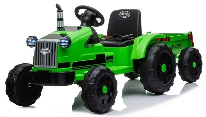 Электротрактор с прицепом Lean Cars Traktor CH9959 (Green) - 2