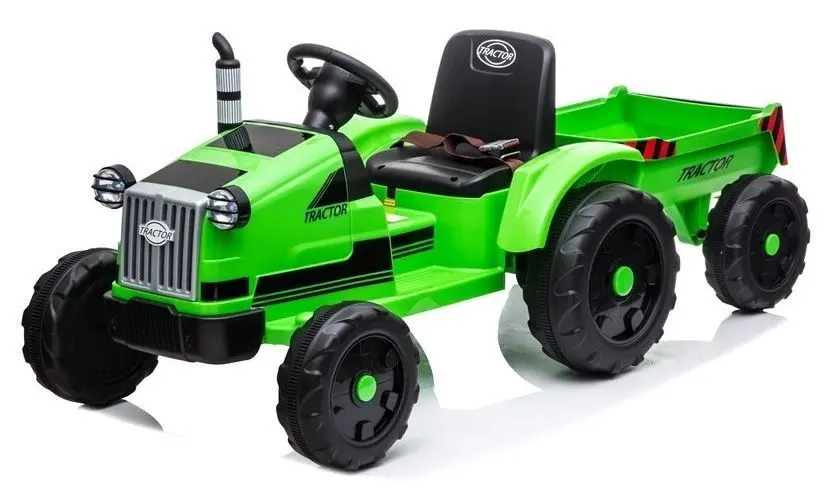 Электротрактор с прицепом Lean Cars Traktor CH9959 (Green) - 6