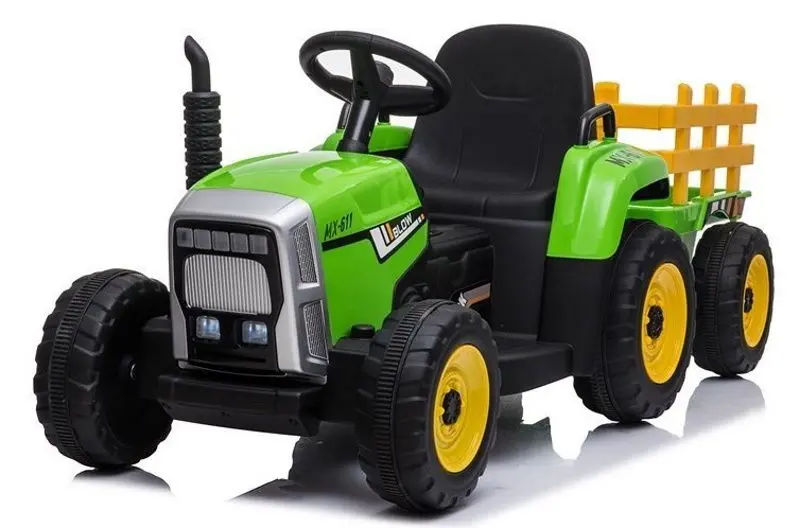 Tractor electric cu remorca Lean Cars XMX611 (Green)