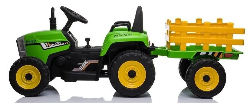 Tractor electric cu remorca Lean Cars XMX611 (Green)