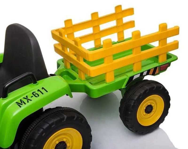 Tractor electric cu remorca Lean Cars XMX611 (Green)