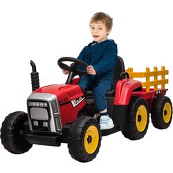 Tractor electric cu remorca Lean Cars XMX611 (Red) Thumb