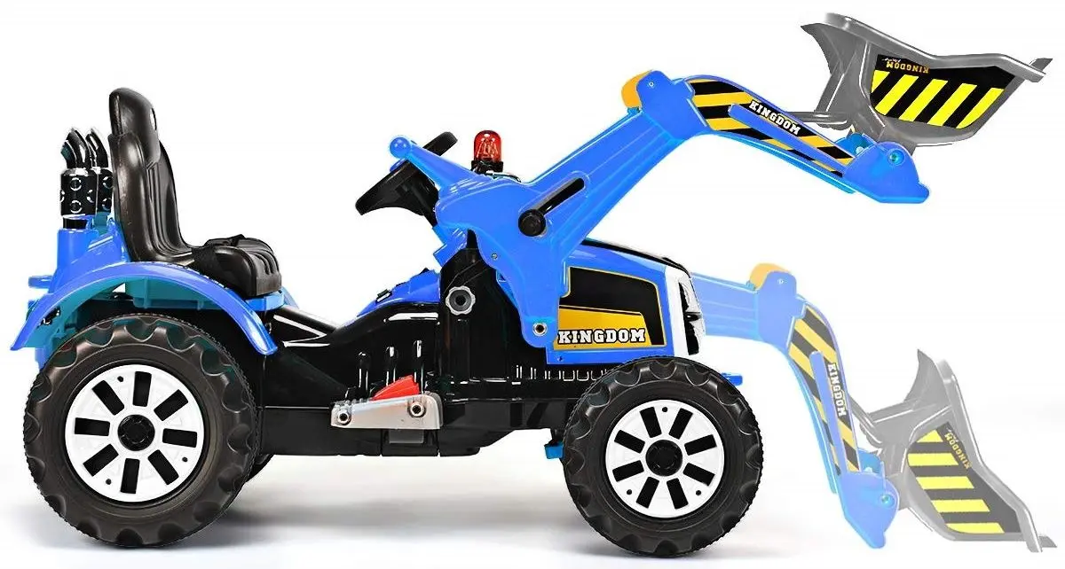 Tractor electric excavator cu cupa Lean Toys JS328 (Blue) - 12