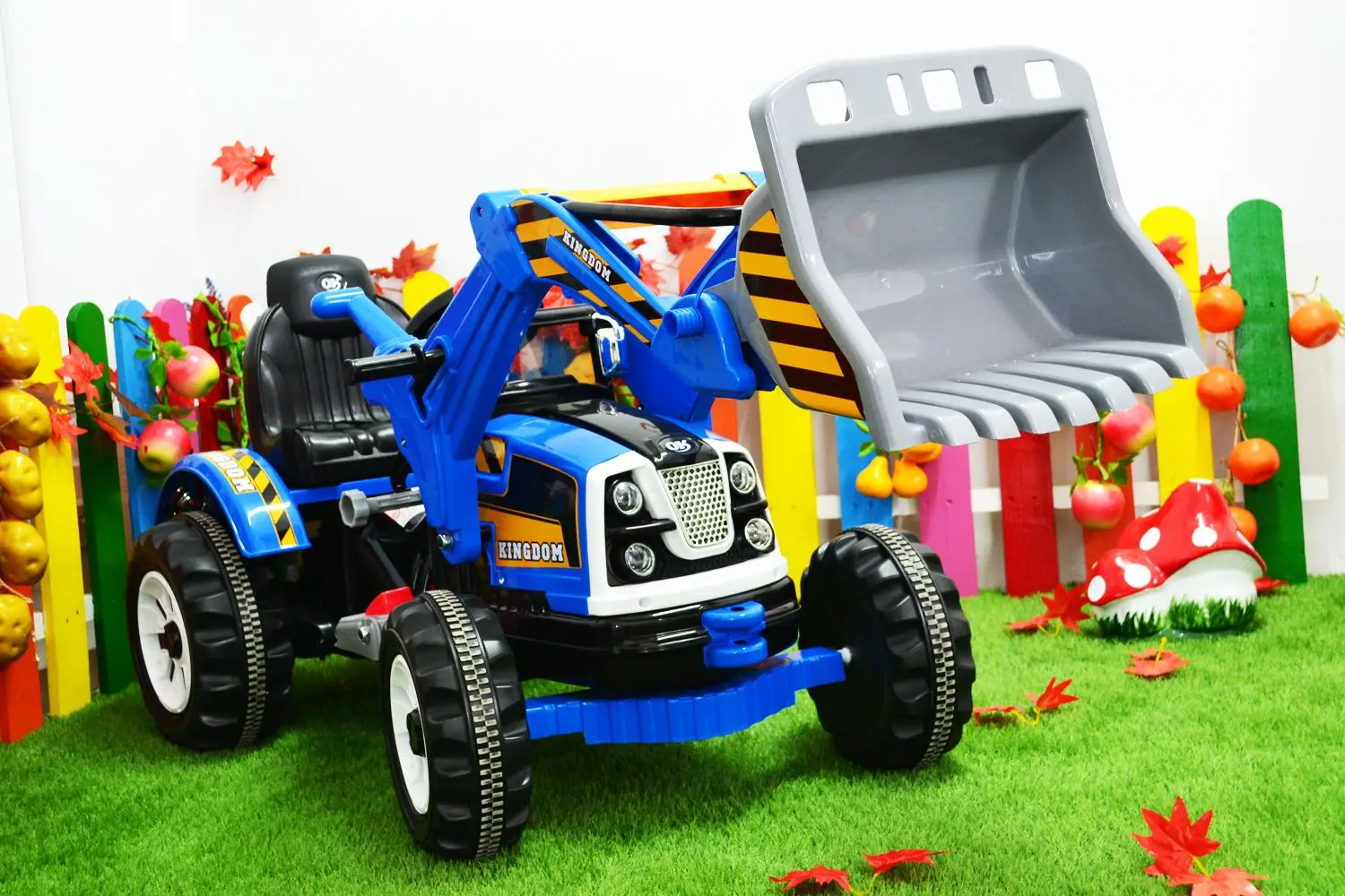 Tractor electric excavator cu cupa Lean Toys JS328 (Blue) - 10