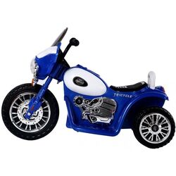 Электромотоцикл Lean Cars Chopper JT Police (Blue) Thumb