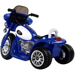 Электромотоцикл Lean Cars Chopper JT Police (Blue) Thumb