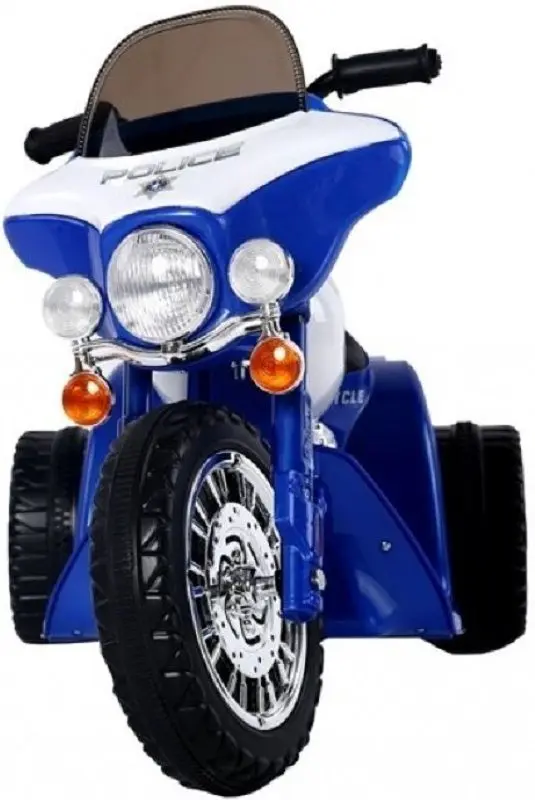 Электромотоцикл Lean Cars Chopper JT Police (Blue) - 4