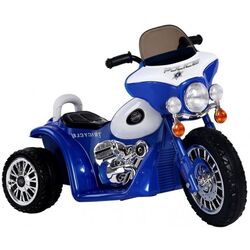 Электромотоцикл Lean Cars Chopper JT Police (Blue) Thumb