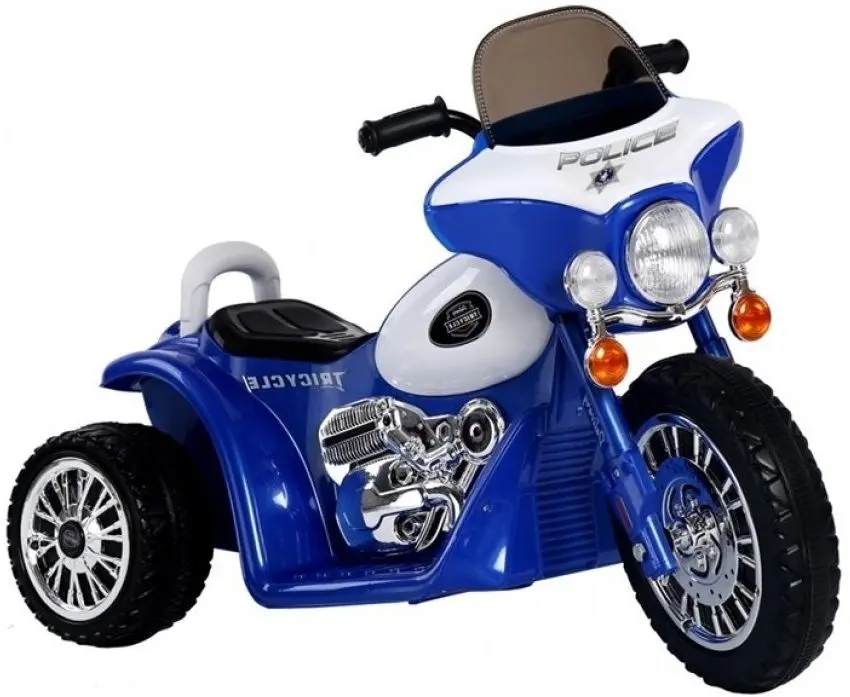 Электромотоцикл Lean Cars Chopper JT Police (Blue) - 2