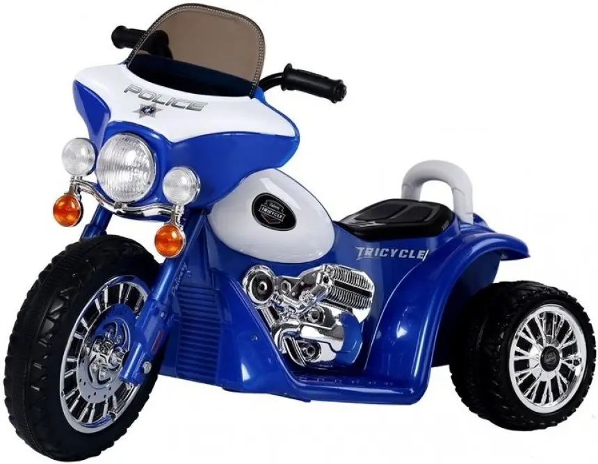 Электромотоцикл Lean Cars Chopper JT Police (Blue)