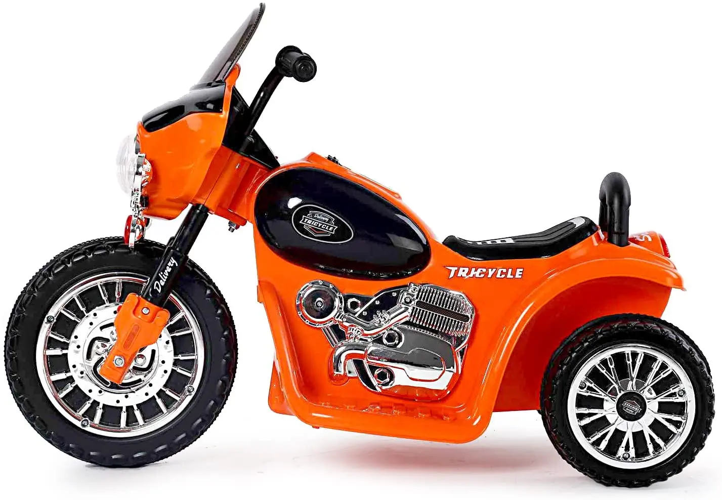 Электромотоцикл Lean Cars Chopper JT Police (Orange) - 3