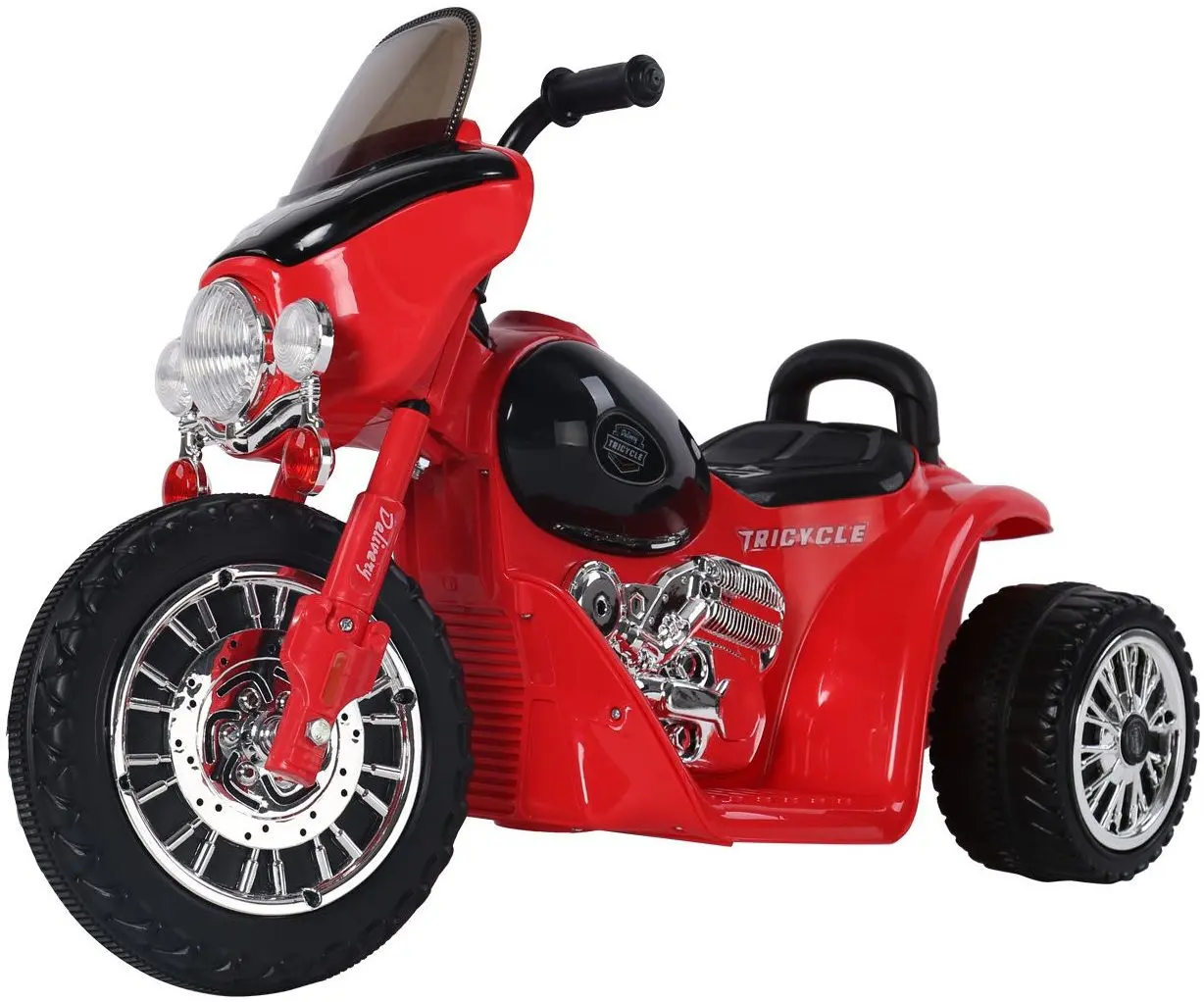 Электромотоцикл Lean Cars Chopper JT Police (Red) - 2