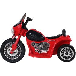 Электромотоцикл Lean Cars Chopper JT Police (Red) Thumb