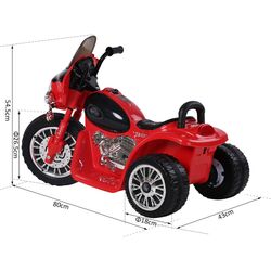 Электромотоцикл Lean Cars Chopper JT Police (Red) Thumb