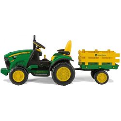 Электротрактор с прицепом + футбольный набор Peg Perego John Deere (Green/Yellow) Thumb
