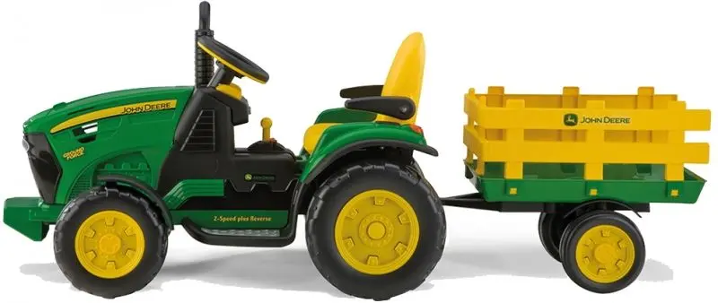 Электротрактор с прицепом + футбольный набор Peg Perego John Deere (Green/Yellow) - 3