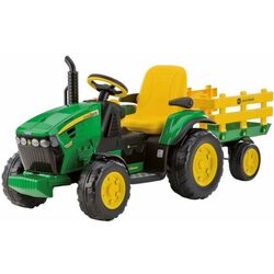 Электротрактор с прицепом + футбольный набор Peg Perego John Deere (Green/Yellow) Thumb