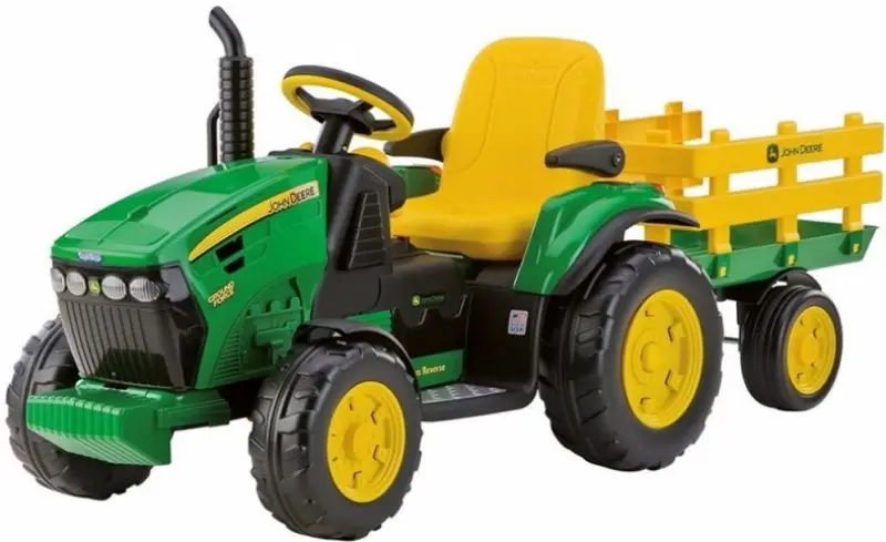 Электротрактор с прицепом + футбольный набор Peg Perego John Deere (Green/Yellow) - 4