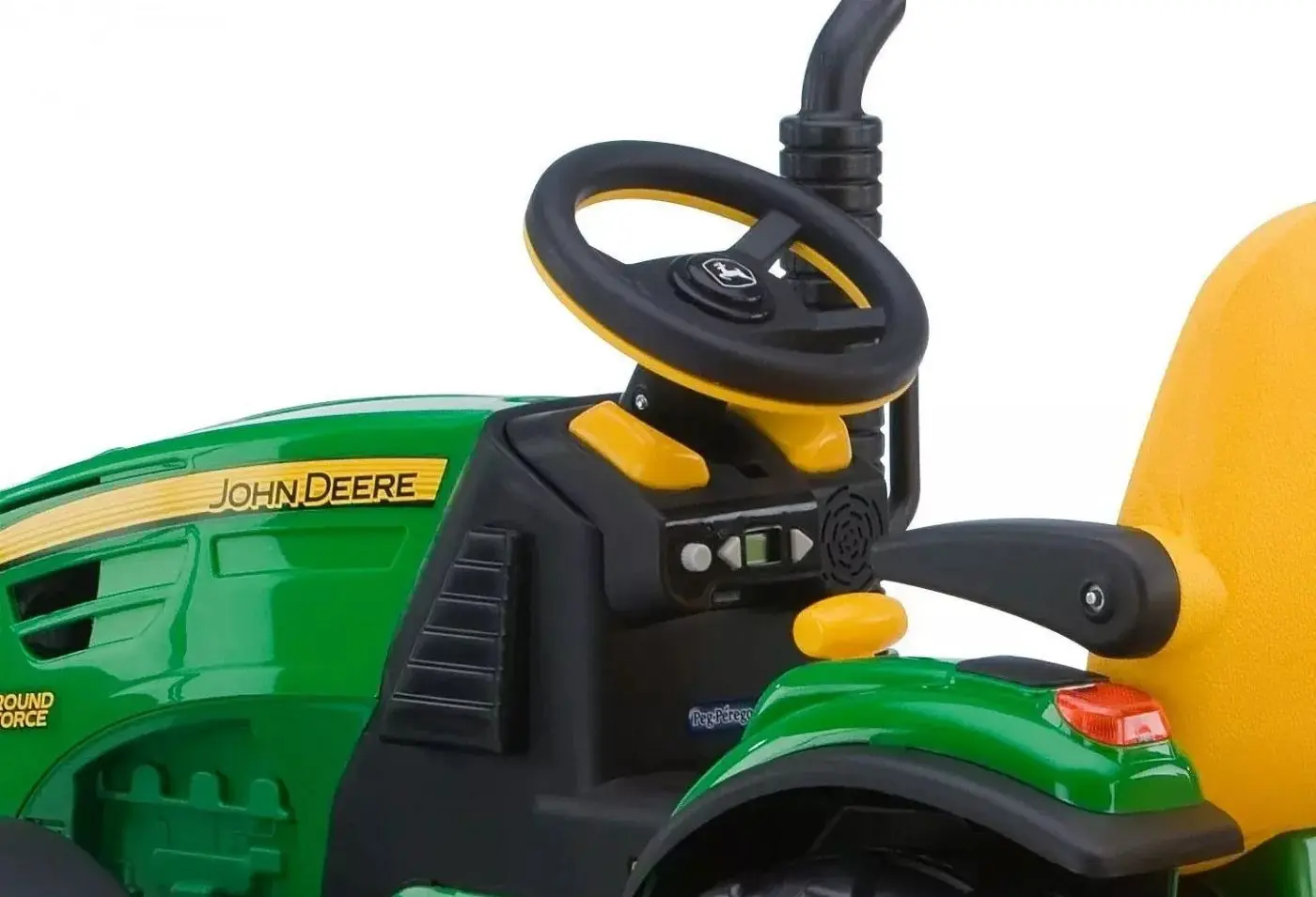 Tractor electric cu remorca Peg Perego John Deere Ground Force (Green/Yellow) - 4