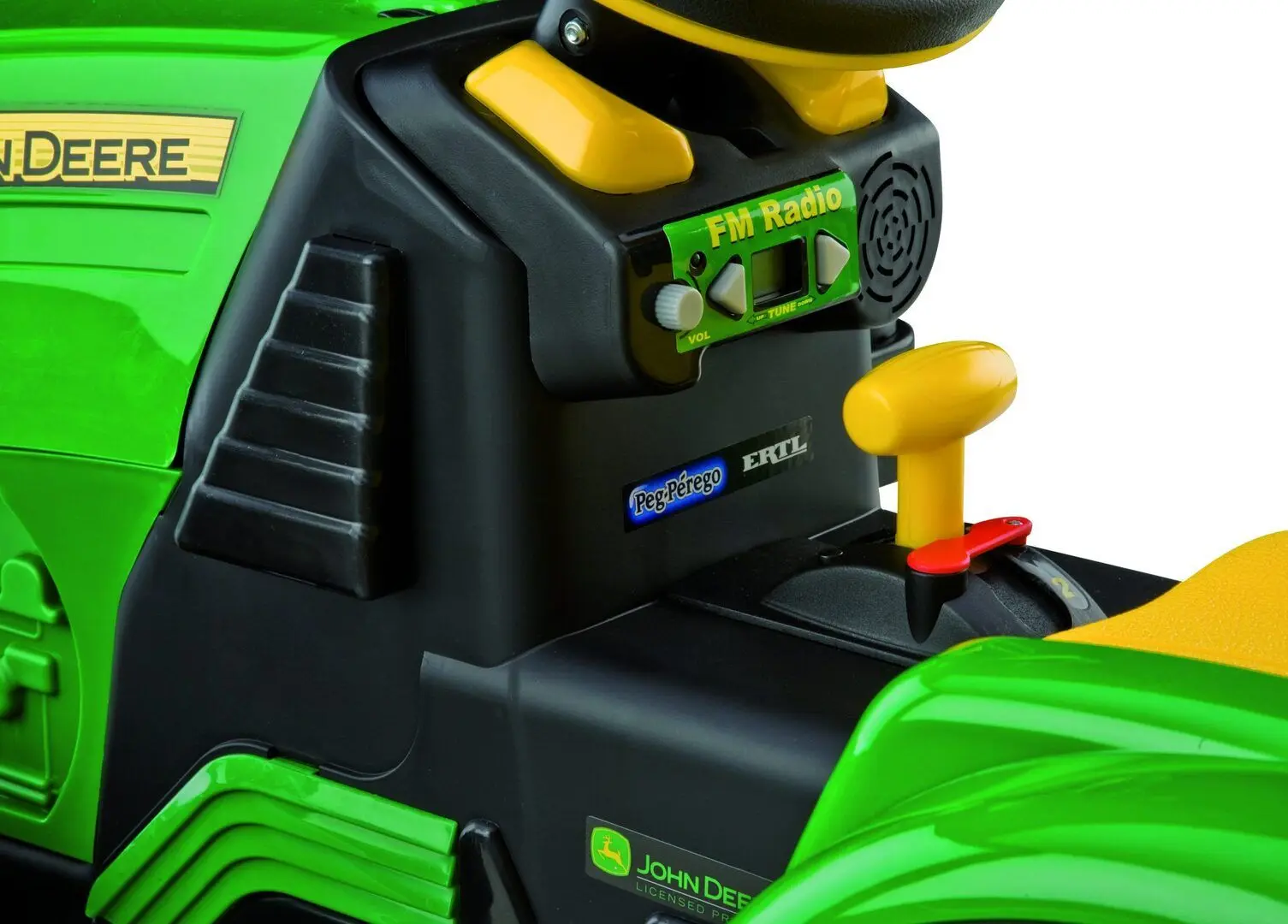 Tractor electric cu remorca Peg Perego John Deere Ground Force (Green/Yellow) - 5