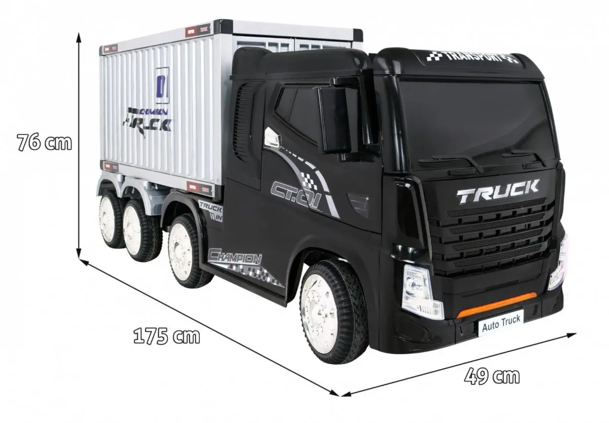 Электрогрузовик Ramiz Container Truck (Black) - 13