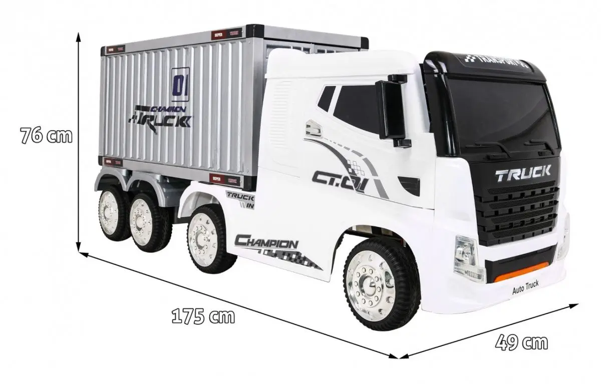 Электрогрузовик Ramiz Container Truck (White) - 7