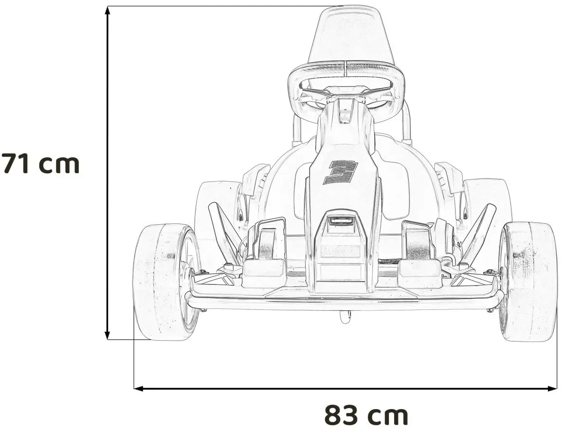 Kart electric Ramiz Gokart Fast 3 Drift (White/Black) - 12