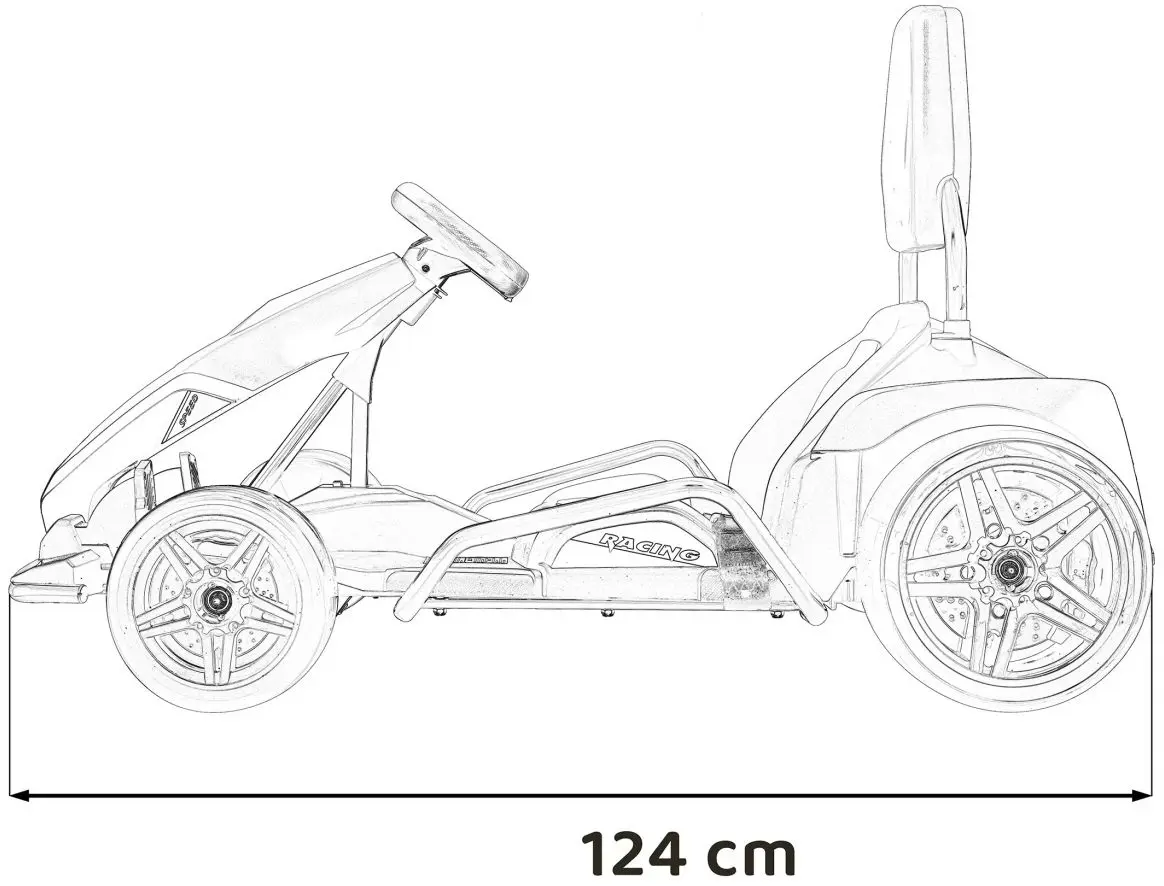 Kart electric Ramiz Gokart Fast 3 Drift (White/Black) - 13