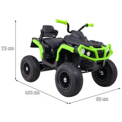 ATV electric Ramiz Quad ATV Air Wheel (Black/Green) Thumb