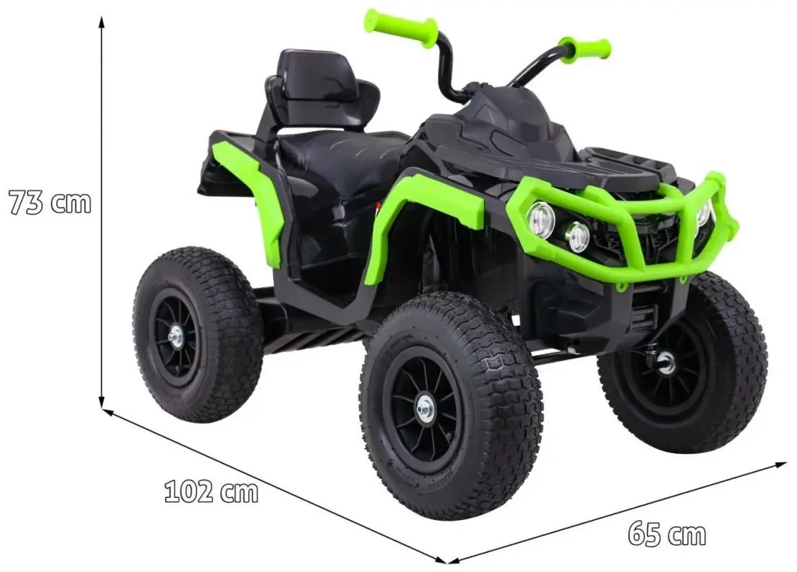 ATV electric Ramiz Quad ATV Air Wheel (Black/Green)