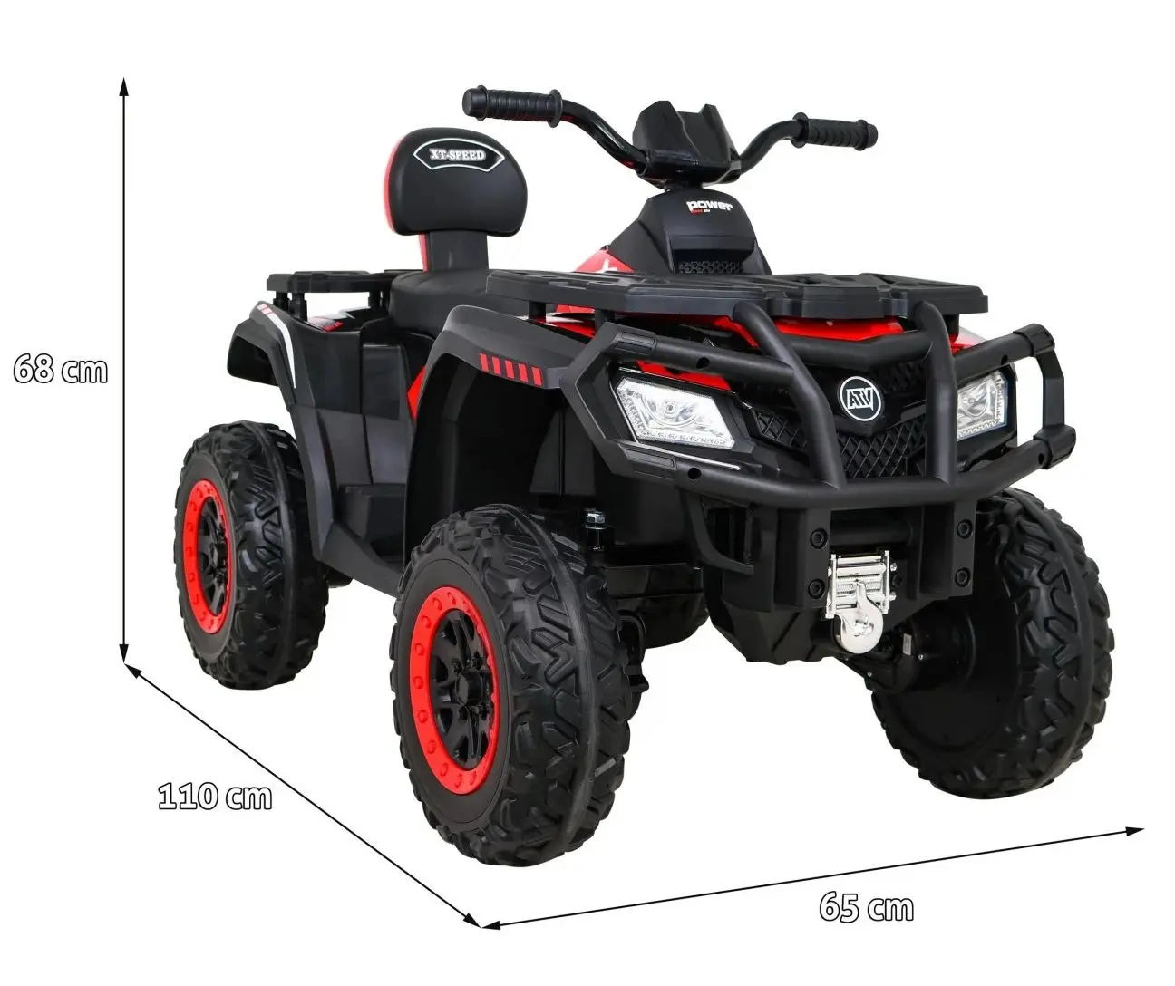 ATV electric Ramiz Quad XT-Speed 4x4 (Red) - 9