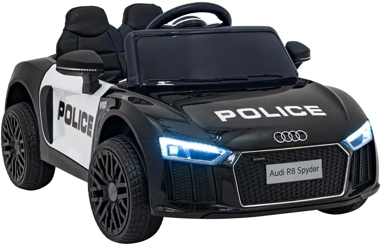 Masinuta electrica Ramiz Audi R8 Police (Black)