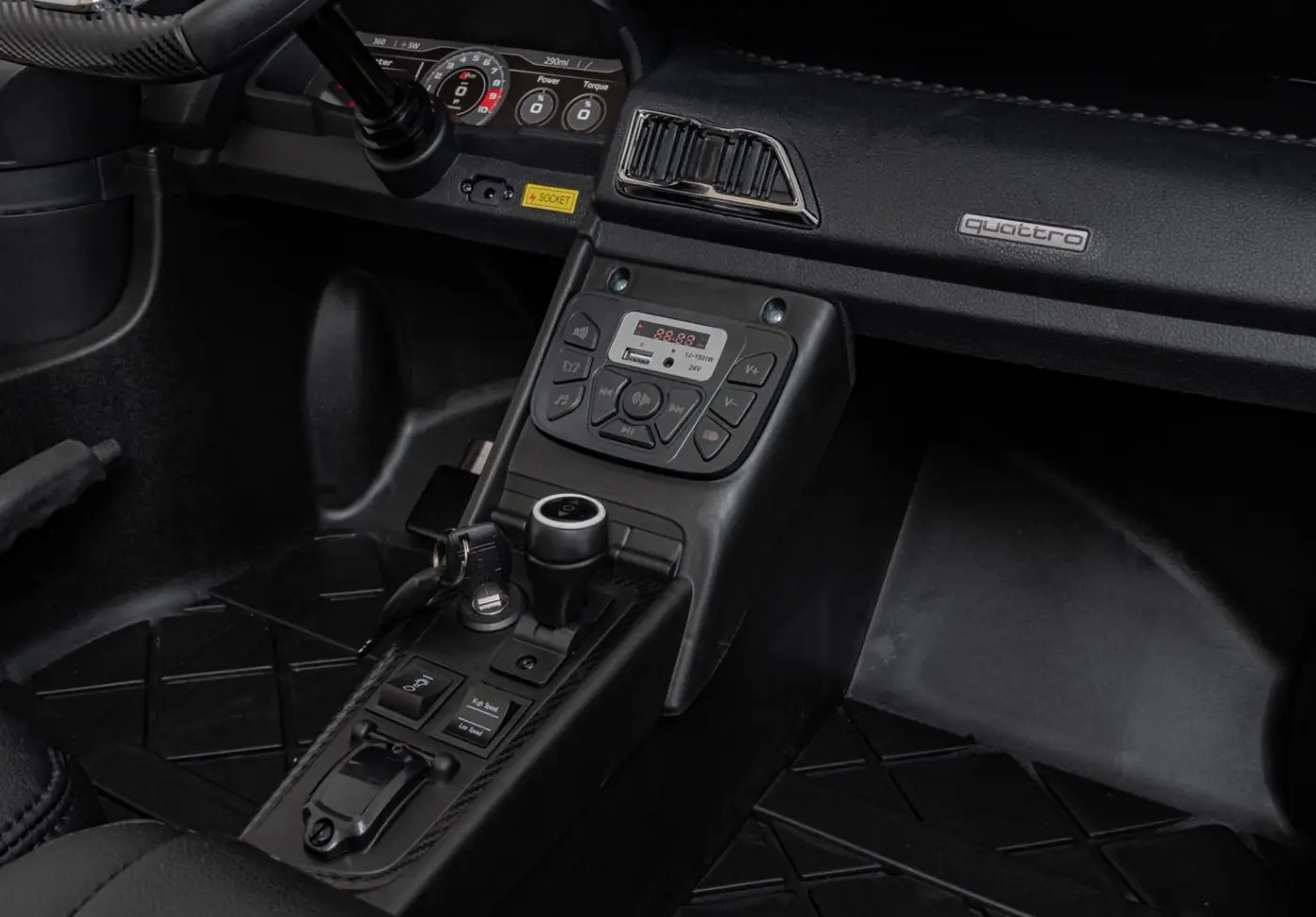 Masinuta electrica Ramiz Audi Spyder R8 Lift Strong (Grey) - 10