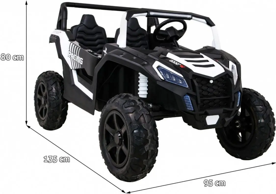 Masinuta electrica Ramiz Buggy ATV Racing 4x4 (White)