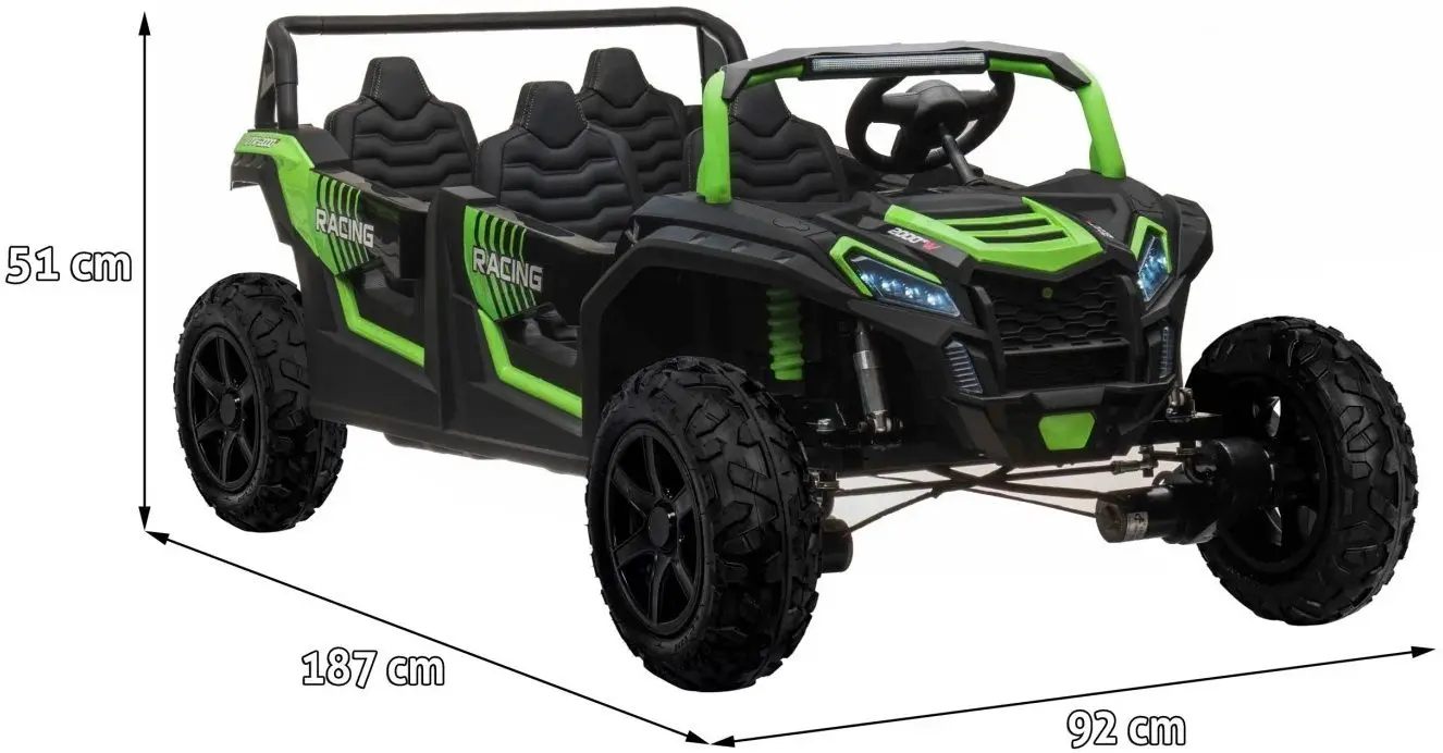 Masinuta electrica Ramiz Buggy ATV Racing UTV2000 (Green)