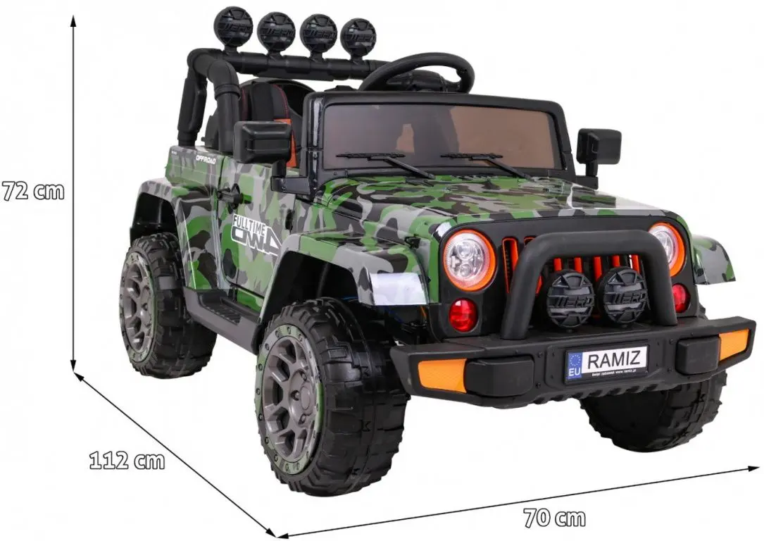 Maşinuţă electrică Ramiz Full Time 4WD Moro Off-Road (Camo)
