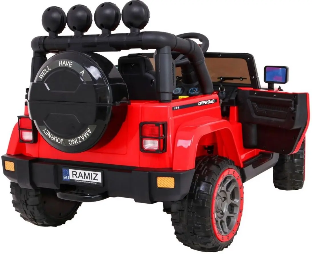 Maşinuţă electrică Ramiz Full Time Off-Road 4WD (Red/Black)