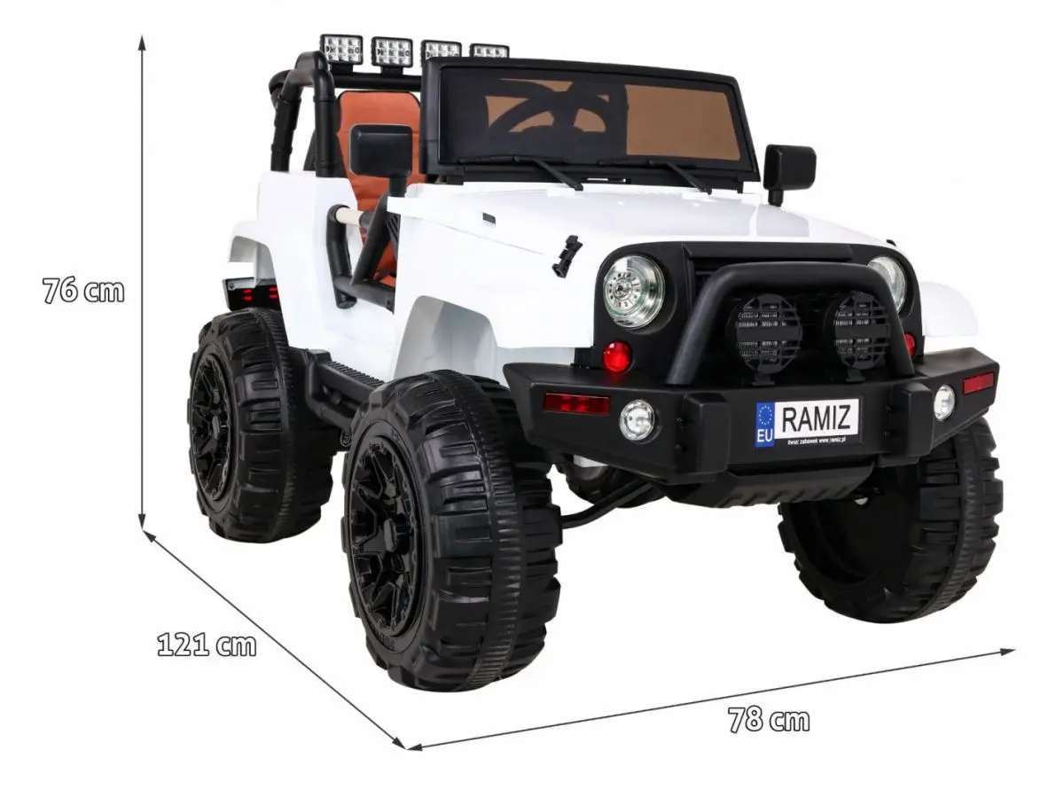 Masinuta electrica Ramiz Jeep All Terrain (White)